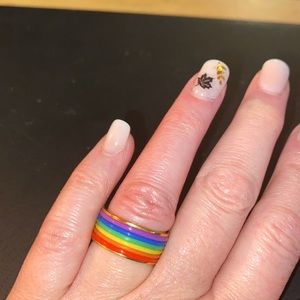 123) Rainbow stainless steel Ring